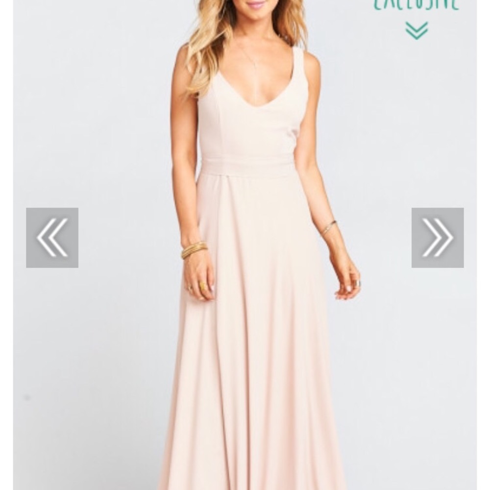 Show me your mumu Jenn maxi dress dusty blush